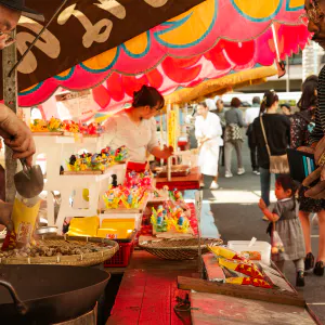 Stall selling gingko nuts