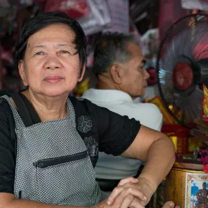 Woman selling offerings