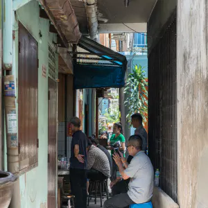 Eating place in a narrow lane