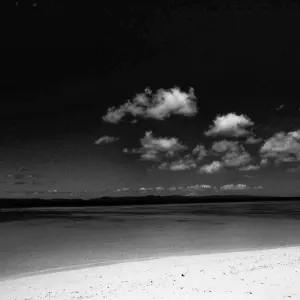 Silhouette on beach