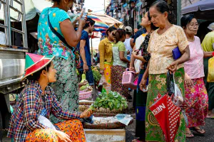 Women in street market