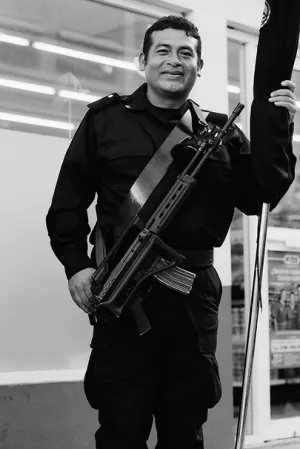 Man having rifle