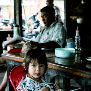 Little girl looking straight at me