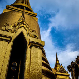 Phra Si Rattana Chedi and Phra Mondop in Wat Phra Kaew
