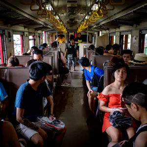 Passengers on Maeklong Railway