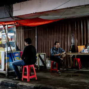 Food stall on Raya Mangga Besar street