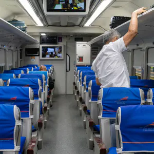Inside of an express train