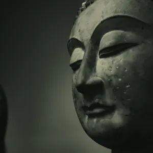 A tathagata head created in China during the Tang Dynasty