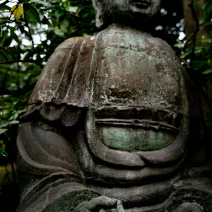 Buddha statue in the garden of Nezu Museum