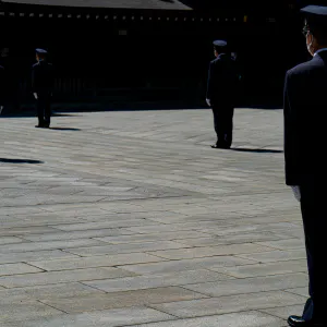Security guards at the Meiji Shrine