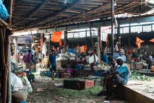 Market where vegetables were sold