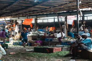 Market where vegetables were sold