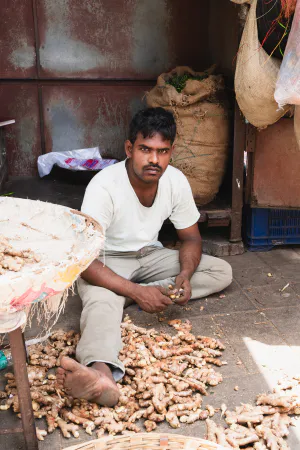 Man selling ginger