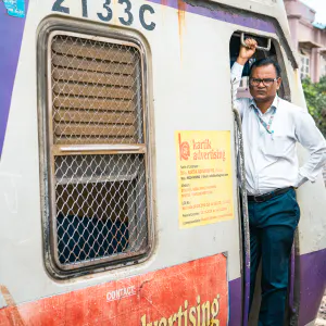 Suburban train conductor