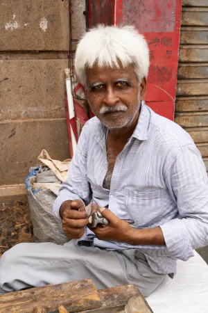 Man with the magnificent gray hair