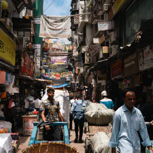 Cart going down the alley