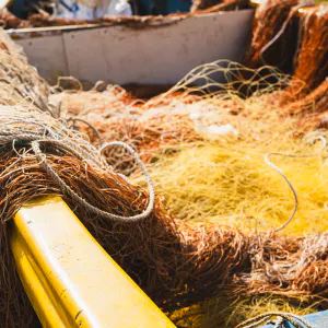 Fishing net on a boat