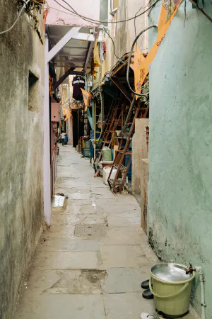 Alley with ladders