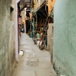 Alley with ladders