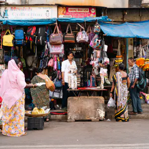 Stores in the shopping district