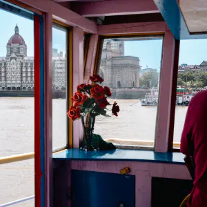 Taj Mahal Hotel beyond the window