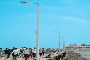 Haji Ali Mausoleum at the end of the road