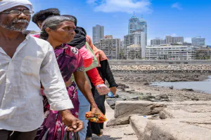 People heading for the Haji Ali Dargah