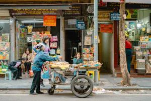 Peddlers in the Old Quarter of Hanoi