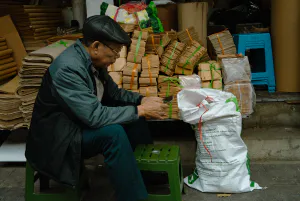 Man Selling Envelopes