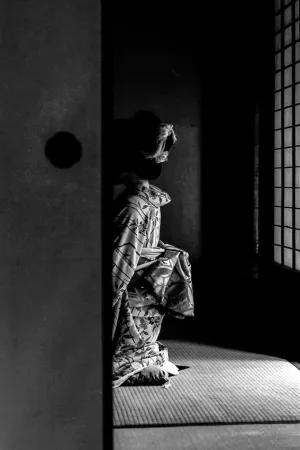 Figure wearing Kimono