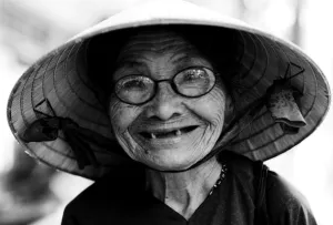 Cute smile of older woman