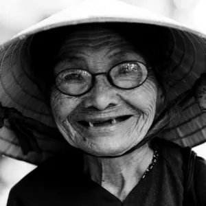 Cute smile of older woman