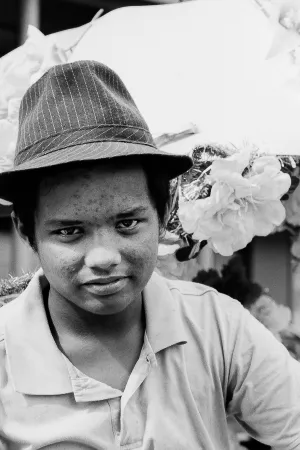 Young trishaw driver