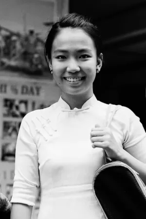 Young woman wearing Ao Dai