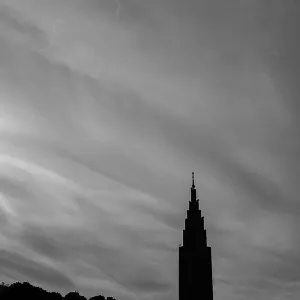 Silhouette of skyscraper