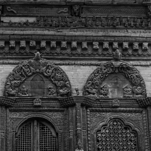 Deities watching from upstairs window
