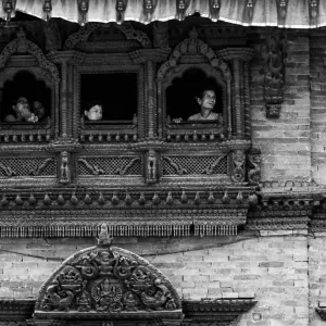 People by the window of Kumari House