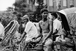 Cycle rickshaws on the streets of Dhaka