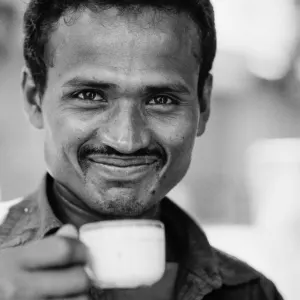 Man drinking tea