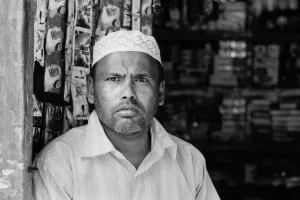 Man wearing Taqiyah