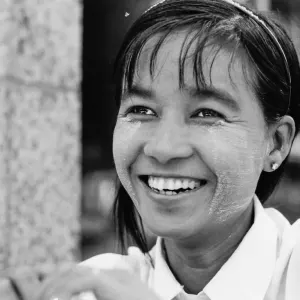 Woman smiling