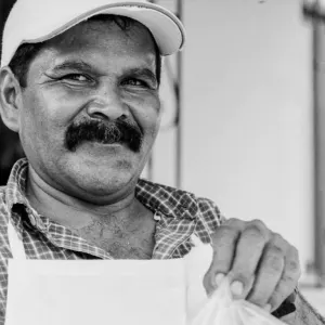 Man selling Taco