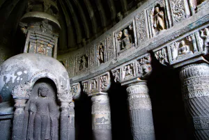 rock-cut temple in Ajanta