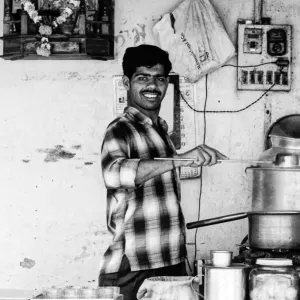Man making Chai
