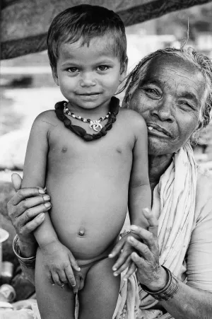 Boy and grandma