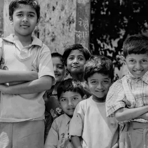 Many kids in front of my camera