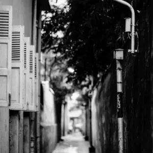 Deserted narrow street