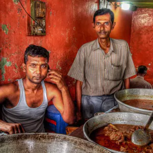 Men selling curry