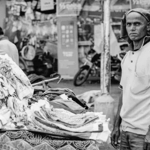 Man selling clothes