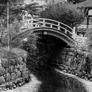 Arched bridge in Shimogamo Jinja